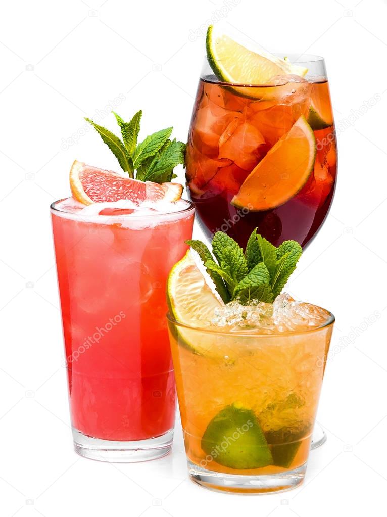 Three different cocktails