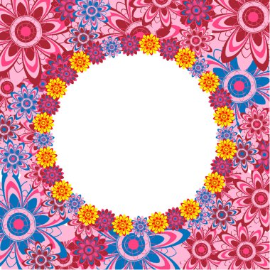 Çerçeve soyut çiçek.