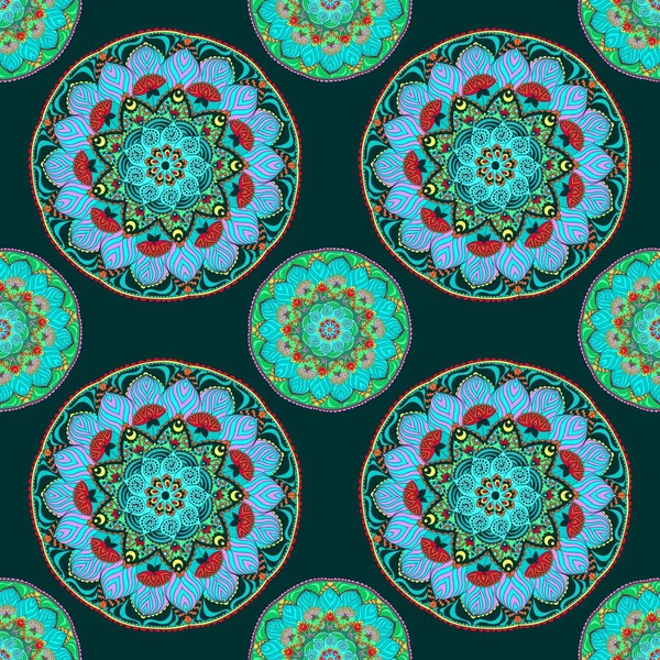 Sorunsuz patchwork desen renkli oryantal fayans.