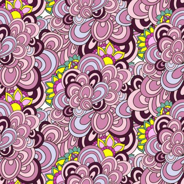 Dikişsiz soyut çizilmiş dalgalar desen