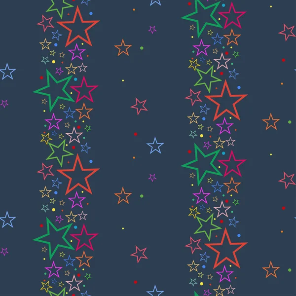 Daireler ve karanlık bir arka plan üzerinde yıldız kesintisiz geometrik desen