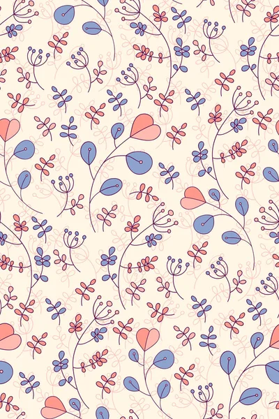 Şirin dalları ve yaprakları ile botanik çiçek desenli.