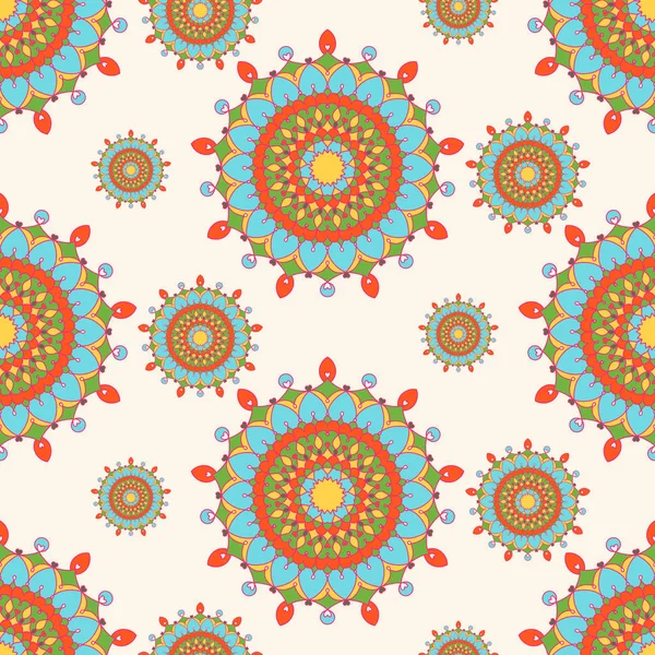 Vintage tonos pastel de fondo con mandala ornamento . — Archivo Imágenes Vectoriales