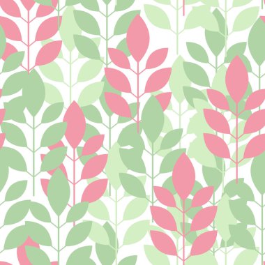 Sorunsuz bitki desenini yaprakları, vuruyor. Vektör. Ambalaj, Davetiyeler, tekstil tasarımı, şablon için kullanılabilir.