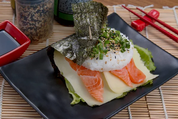 Salmón fodd japonés — Foto de Stock