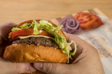 Burger aperatif holding