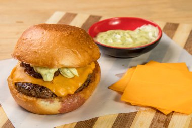 hamburguer esnaf tablo ahşap