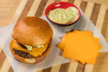 hamburguer esnaf tablo ahşap