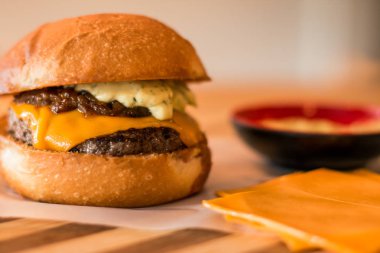 hamburguer esnaf tablo ahşap