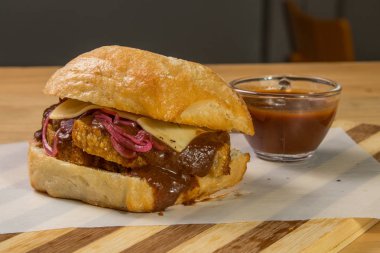 hamburguer esnaf tablo ahşap