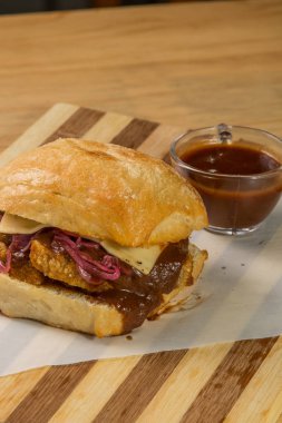 hamburguer esnaf tablo ahşap