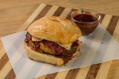 hamburguer esnaf tablo ahşap