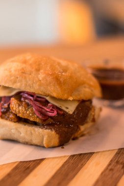 hamburguer esnaf tablo ahşap