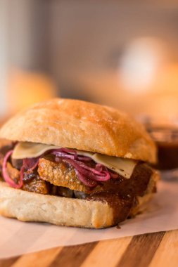 hamburguer esnaf tablo ahşap