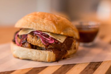 hamburguer esnaf tablo ahşap