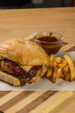 hamburguer esnaf tablo ahşap