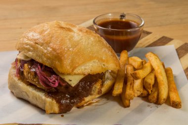 hamburguer esnaf tablo ahşap