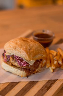 hamburguer esnaf tablo ahşap