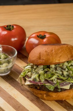 hamburguer esnaf tablo ahşap