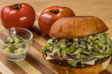 hamburguer esnaf tablo ahşap