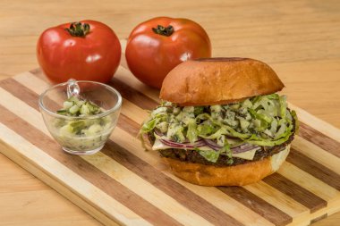 hamburguer esnaf tablo ahşap