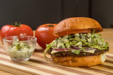 hamburguer esnaf tablo ahşap