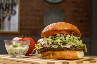 hamburguer esnaf tablo ahşap