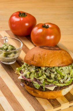 hamburguer esnaf tablo ahşap