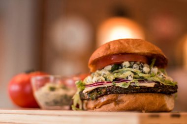 hamburguer esnaf tablo ahşap