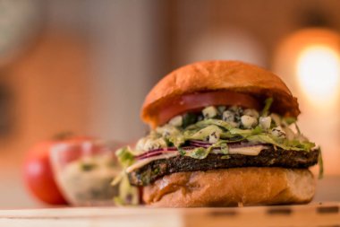 hamburguer esnaf tablo ahşap