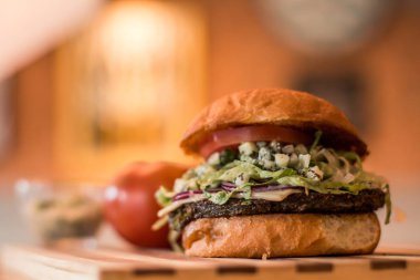 hamburguer esnaf tablo ahşap