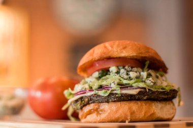 hamburguer esnaf tablo ahşap