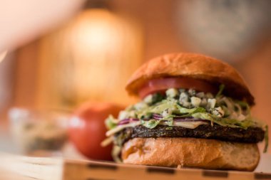 hamburguer esnaf tablo ahşap