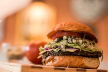 hamburguer esnaf tablo ahşap