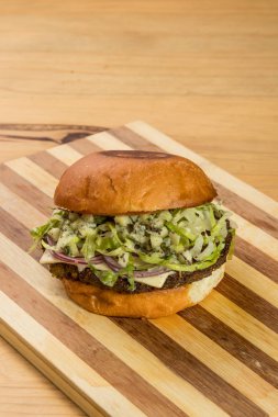 hamburguer esnaf tablo ahşap