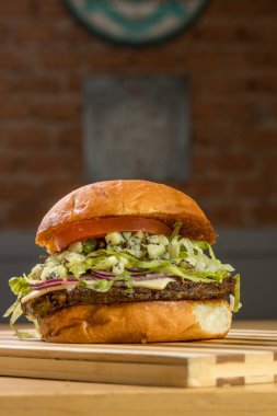 hamburguer esnaf tablo ahşap