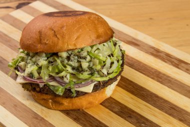 hamburguer esnaf tablo ahşap