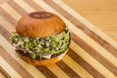 hamburguer esnaf tablo ahşap