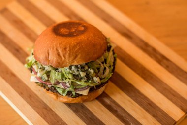 hamburguer esnaf tablo ahşap