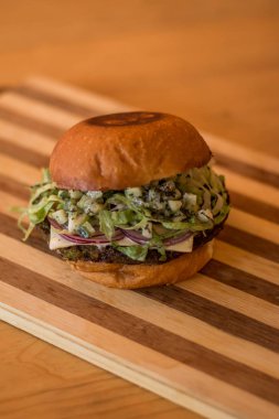 hamburguer esnaf tablo ahşap