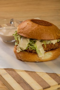 hamburguer esnaf tablo ahşap