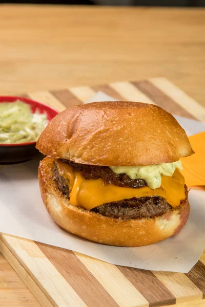 hamburguer esnaf tablo ahşap