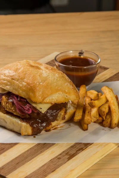 hamburguer esnaf tablo ahşap