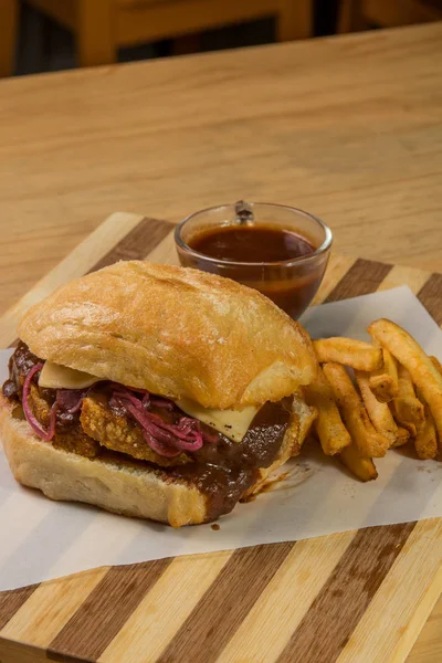 hamburguer esnaf tablo ahşap