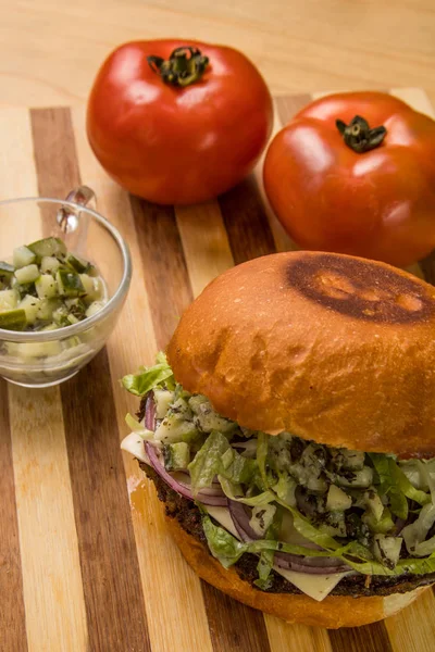 hamburguer esnaf tablo ahşap