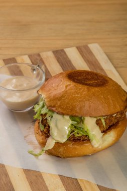 hamburguer esnaf tablo ahşap