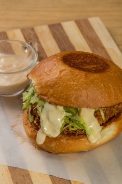 hamburguer esnaf tablo ahşap