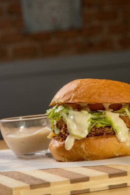 hamburguer esnaf tablo ahşap