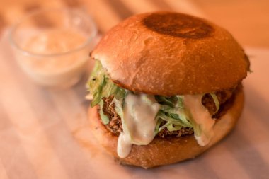 hamburguer esnaf tablo ahşap