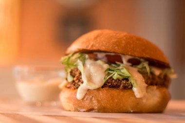 hamburguer esnaf tablo ahşap